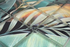 Handmuster Glasmosaik Mosaikfliese Regenwald Grün Braun Blätter Optik MOS88-Pic07_m