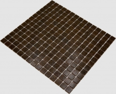 Handmuster Glasmosaik  Mosaikfliese dunkelbraun Spots MOS200-A36_m