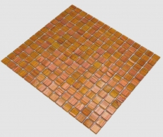 Handmuster Glasmosaik Mosaikfliese Goldbraun Kupfer MOS230-G34_m