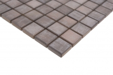 Ceramic mosaic tiles Jasba shabby brown matt wood-effect kitchen wall bathroom tile shower wall / 10 mosaic mats