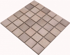 Piastrelle di ceramica a mosaico Jasba sabbia beige opaco aspetto pietra parete cucina bagno piastrelle doccia / 10 tappetini a mosaico