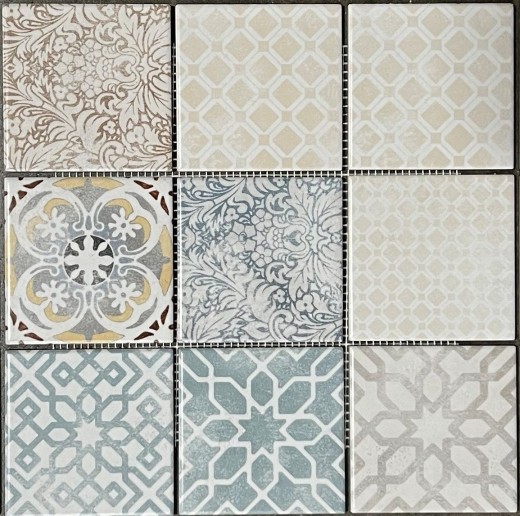 Keramik Mosaik Fliesen Jasba mehrfarbig matt Retrooptik Küchenwand Badezimmerfliese Duschwand / 10 Mosaikmatten