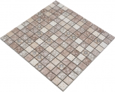 Jasba Pattern Mosaik Keramik Steinzeug beige-braun matt Retrooptik Küche Bad Dusche MOSJBPV01 1 Matte