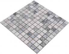 Piastrelle di ceramica a mosaico Jasba grigio opaco aspetto retrò parete cucina bagno piastrelle doccia / 10 tappetini a mosaico