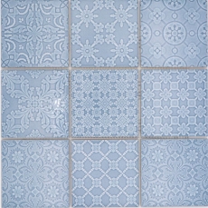 Jasba Clara Mosaik Keramik Steinzeug nordic blue glänzend Retrooptik Küche Bad Dusche MOSJBC135 1 Matte