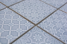 Jasba Clara Mosaik Keramik Steinzeug nordic blue glänzend Retrooptik Küche Bad Dusche MOSJBC135 1 Matte