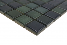 Jasba Agrob Buchtal Fresh mosaic ceramic stoneware forest green mix glossy kitchen bathroom shower MOSJBF216 1 mat