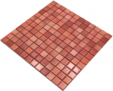 Jasba Agrob Buchtal Fresh mosaic ceramic stoneware brick red mix glossy kitchen bathroom shower MOSJBF218 1 mat