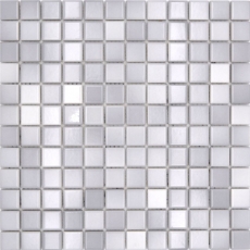 Jasba Agrob Buchtal Fresh Mosaik Keramik Steinzeug silver grey mix glänzend Küche Bad Dusche MOSJBF219 1 Matte