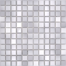 Jasba Agrob Buchtal Fresh Mosaïque Céramique Grès argenté mix brillant Cuisine Salle de bains Douche MOSJBF219 1 tapis