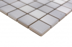 Jasba Agrob Buchtal Fresh Mosaik Keramik Steinzeug silver grey mix glänzend Küche Bad Dusche MOSJBF219 1 Matte