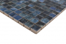 Jasba Agrob Buchtal Fresh Marble & More mosaic ceramic stoneware labradorite blue glossy marble look kitchen bathroom shower MOSJBMM26 1 mat