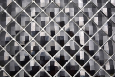 Mosaïque de verre QUADRAT CRYSTAL BRILLANCE NOIR MOS130-X826 1 tapis