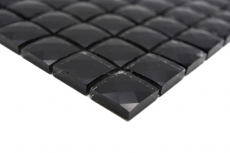Mosaïque de verre QUADRAT CRYSTAL BRILLANCE NOIR MOS130-X826 1 tapis