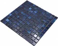 Mosaïque céramique Carreaux Jasba deep blue mix brillant n.d. mur de cuisine carreau de salle de bain mur de douche / 10 tapis de mosaïque