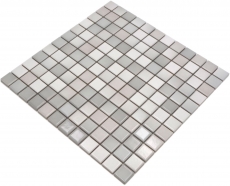 Keramik Mosaik Fliesen Jasba warm grey mix glänzend k.A. Küchenwand Badezimmerfliese Duschwand / 10 Mosaikmatten