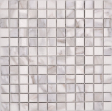 Piastrelle di ceramica a mosaico Jasba carrara bianco lucido aspetto marmo muro cucina bagno piastrelle doccia / 10 tappetini a mosaico