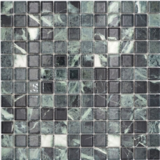 Keramik Mosaik Fliesen Jasba verde alpi glänzend Mamoroptik Küchenwand Badezimmerfliese Duschwand / 10 Mosaikmatten