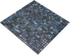 Piastrelle di mosaico in ceramica Jasba labradorite blu lucido effetto marmo parete cucina piastrelle bagno parete doccia / 10 tappetini a mosaico