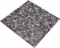 Keramik Mosaik Fliesen Jasba illusion dark glänzend Mamoroptik Küchenwand Badezimmerfliese Duschwand / 10 Mosaikmatten
