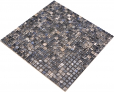 Ceramic mosaic tiles Jasba illusion dark glossy marble look kitchen wall bathroom tile shower wall / 10 mosaic mats