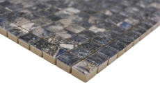 Keramik Mosaik Fliesen Jasba illusion dark glänzend Mamoroptik Küchenwand Badezimmerfliese Duschwand / 10 Mosaikmatten