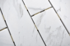 Mosaik Fliese Keramik weiß Brick Carrara in Dot Joint MOS24CD-0102