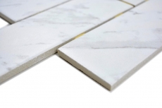 Mosaik Fliese Keramik weiß Brick Carrara in Dot Joint MOS24CD-0102