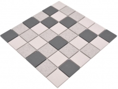 Mosaïque Carreau céramique beige clair gris non émaillé MOS16-2011