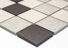 Mosaïque Carreau céramique beige clair gris non émaillé MOS16-2011