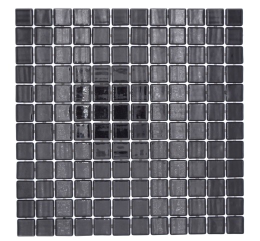 Handmuster Mosaikfliese Poolmosaik Schwimmbadmosaik Schwarz Dusche Wand SPAIN - MOS220-25900U_m