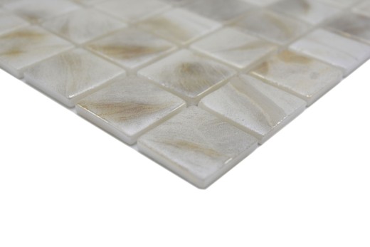 Handmuster Mosaikfliese Poolmosaik Schwimmbadmosaik Beige Cream Elefenbein Dusche Wand SPAIN - MOS220-71250U_m