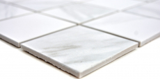 Handmuster Mosaikfliese Carrara weiß grau Keramik Badfliese Fliesenspiegel Küche MOS16-0102_m