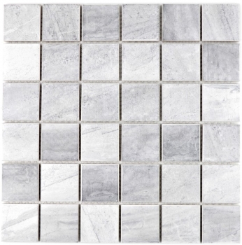 Keramik Mosaik Fliese Natursteinoptik Struktur Travertin grau Fliesenspiegel MOS16-0211