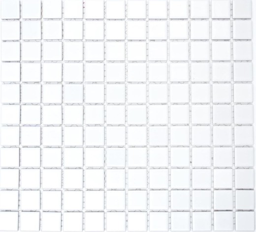 Keramikmosaik Mosaikfliesen weiß glänzend Küche Wand Dusche Pool MOS18-0102
