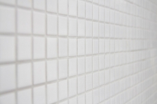 Keramikmosaik Mosaikfliesen weiß glänzend Küche Wand Dusche Pool MOS18-0102
