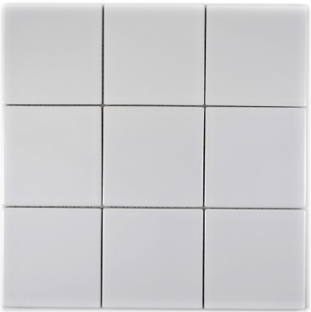 Mosaik Fliese Keramik weiß glänzend Fliesenspiegel Küche MOS23-0101_f