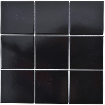 Mosaik Fliese Wand Keramik schwarz matt Fliese WC Badfliese Fliesenspiegel Küchenfliese - MOS23-0311