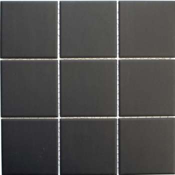 Mosaik Fliese Keramik grafit schwarz anthrazit unglasiert rutschsicher Duschtasse Spritzschutz Badfliese Wand - MOS14-CU922