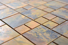 Handmuster Mosaik Fliese Kupfer kupfer Kombination braun Küche MOS49-1502_m