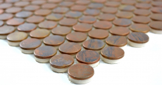 Mosaik Rückwand Kupfer braun Knopf braun Küche MOS49-1506_f