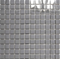 Edelstahl Mosaik Fliese silber glänzend Fliesenspiegel Küchenwand MOS129-23G