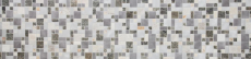 Mosaik Quarzit Naturstein Aluminium silber grau hellbeige Kombi Fliesenspiegel Küche MOS49-525_f