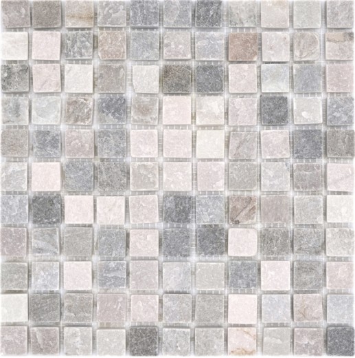 Quarzit Naturstein Mosaik Fliese beige grau Wand Boden Dusche Küchenrückwand Duschwand - MOS36-0206