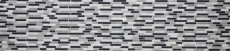 Mosaik Marmor Naturstein beige grau schwarz Brick Verbund Stäbchen Fliesenspiegel Wandverblender Bad - MOS40-0204