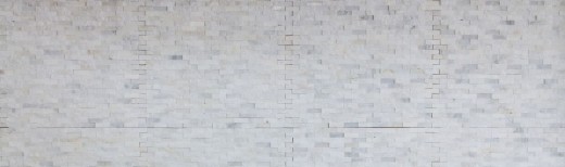 Marmor Mosaik Fliese Naturstein Brick Mauerverband weiß 3D Optik Wandfliese WC - MOS40-3D11