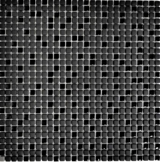 Glasmosaik Nachhaltiger Wandbelag Recycling Enamel anthrazit schwarz matt MOS140-01B