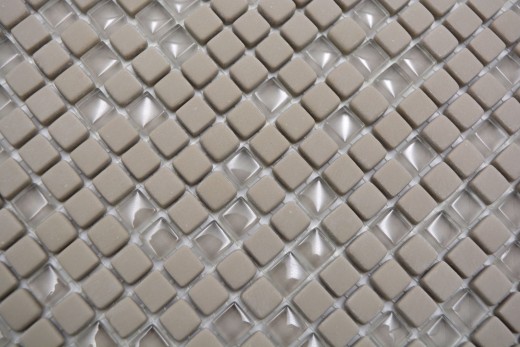 Glasmosaik Nachhaltiger Wandbelag Recycling Enamel cream matt MOS140-03C