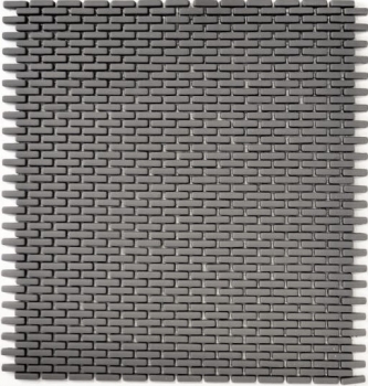 Glasmosaik Nachhaltiger Wandbelag Fliese Recycling Brick Enamel graubraun matt MOS140-B25G