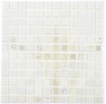 Hand sample mosaic tile ECO Recycling GLAS ECO white metallic MOS350-02_m